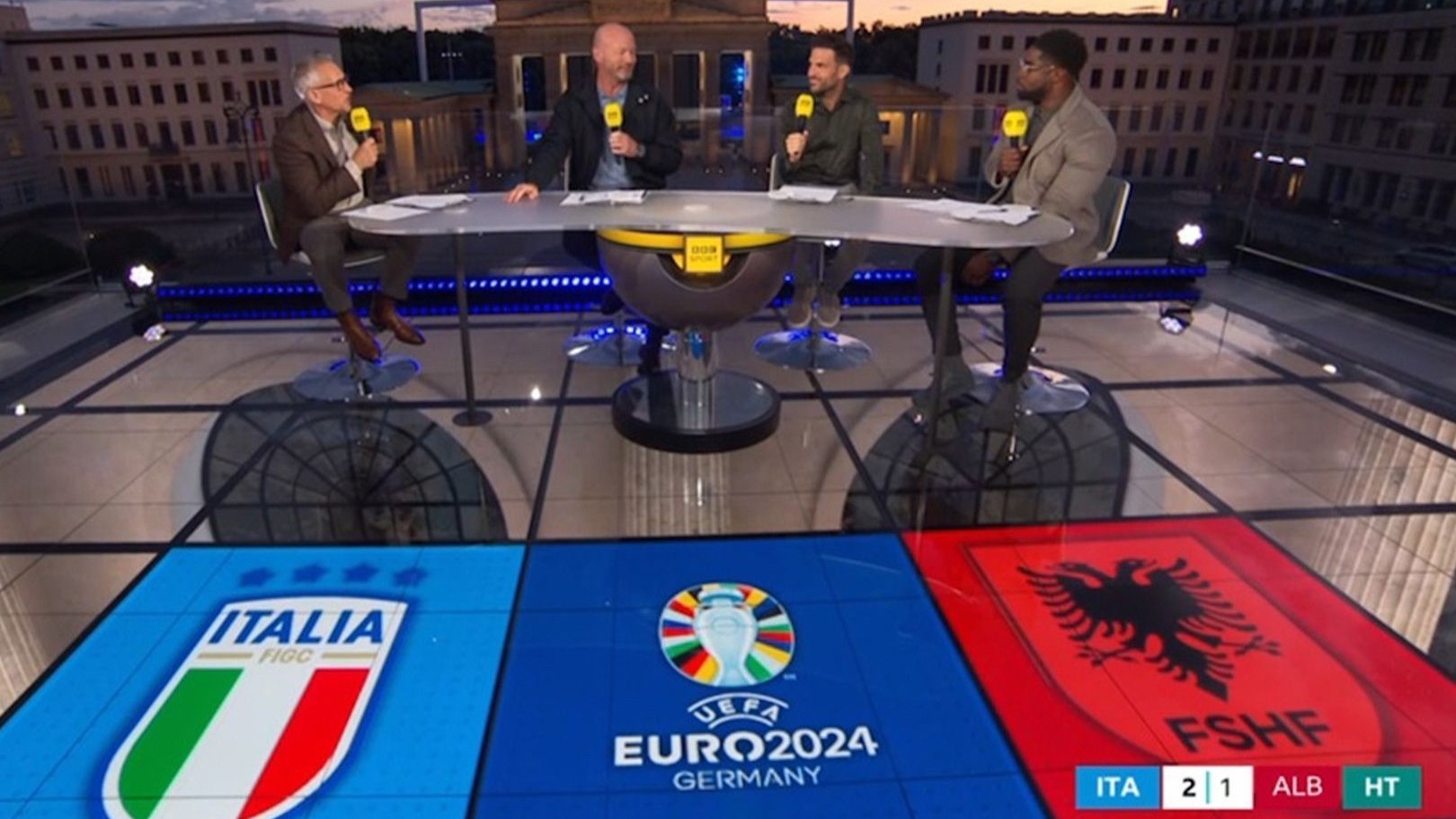 BBC Studio in Berlin for EURO2024, in collaboration with Roe Visual